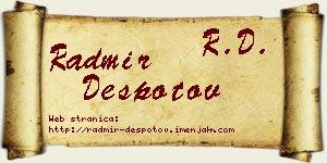 Radmir Despotov vizit kartica